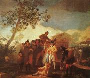 Francisco de Goya Blind Man Playing the Guitar oil on canvas